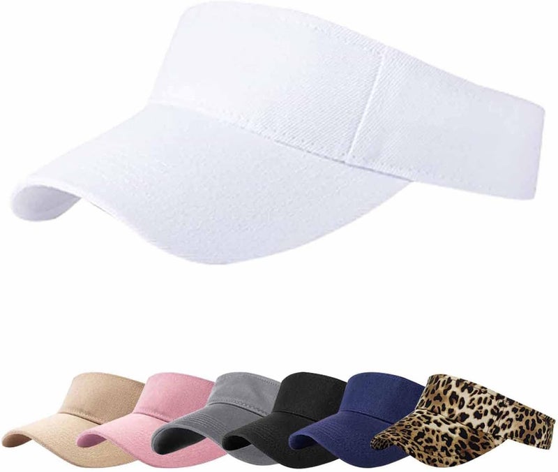AZJ Store Sun Visor Hats for Women Men Adjustable UV Protection Outdoor Sports Golf Running Sun Caps - Image 1